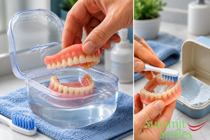 Denture storage and handling tips - Summit Smiles La Habra